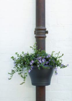 Drain Pipe Flower Pot 24cm white